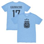alejandro garnacho argentina national team 1863fc player vintage tri-blend t-shirt – light blue Collection – England Football Jerseys and Shirts