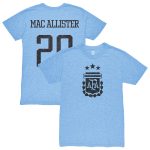 alexis mac allister argentina national team 1863fc player retro tri-blend t-shirt – light blue Collection – England Football Jerseys and Shirts