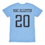 alexis mac allister argentina national team 1863fc player retro tri-blend t-shirt – light blue Collection – England Football Jerseys and Shirts