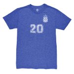 alexis mac allister argentina national team 1863fc retro name amp number tri-blend t-shirt – blue Collection – England Football Jerseys and Shirts