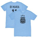 angel di maria argentina national team 1863fc retro player tri-blend t-shirt – light blue Collection – England Football Jerseys and Shirts