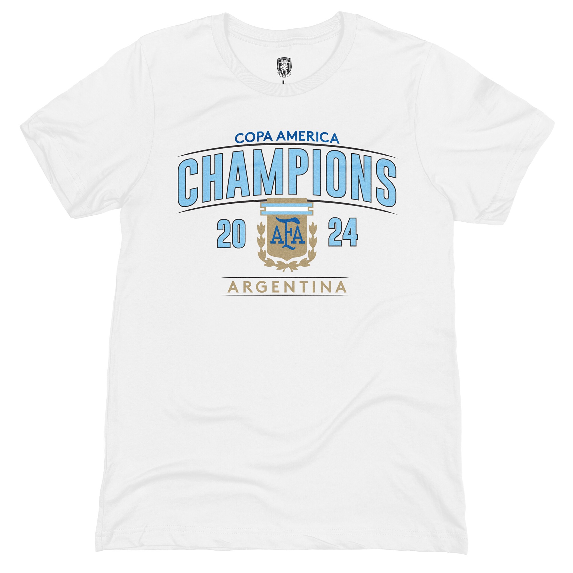 argentina national team 1863fc 2024 copa america champions t-shirt – white Collection – England Football Jerseys and Shirts