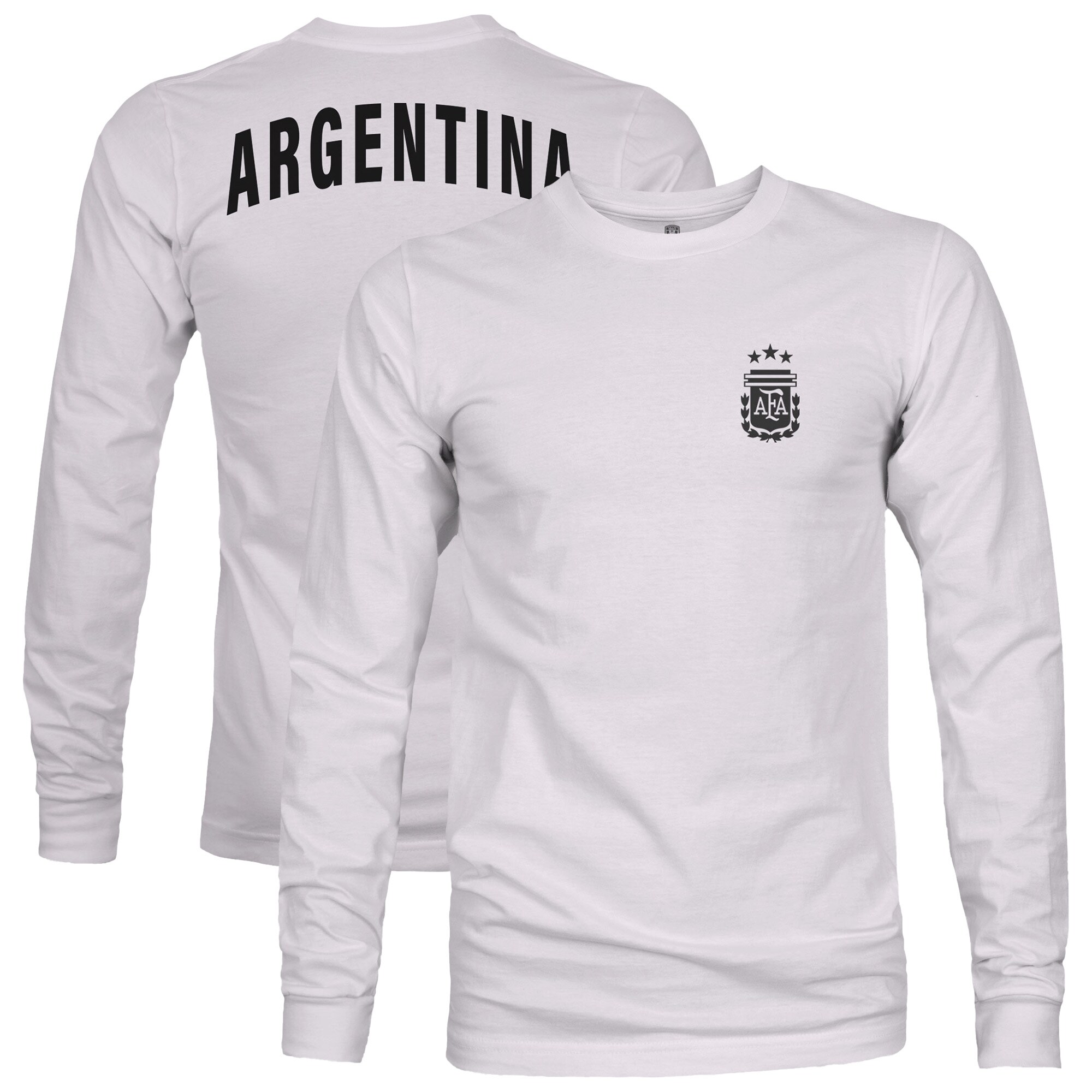 argentina national team 1863fc back team arch long sleeve t-shirt – gray Collection – England Football Jerseys and Shirts