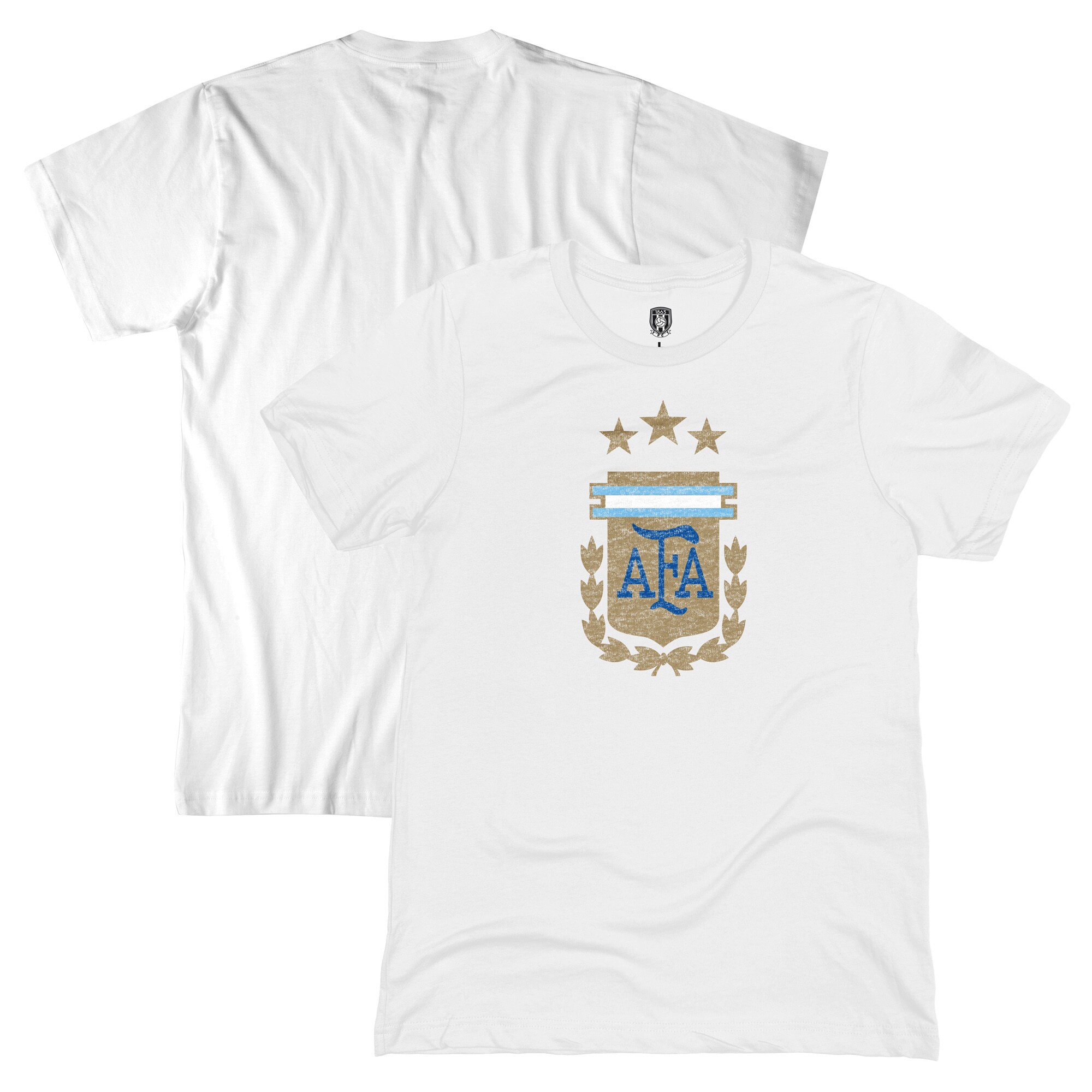 argentina national team 1863fc badge t-shirt – white Collection – England Football Jerseys and Shirts