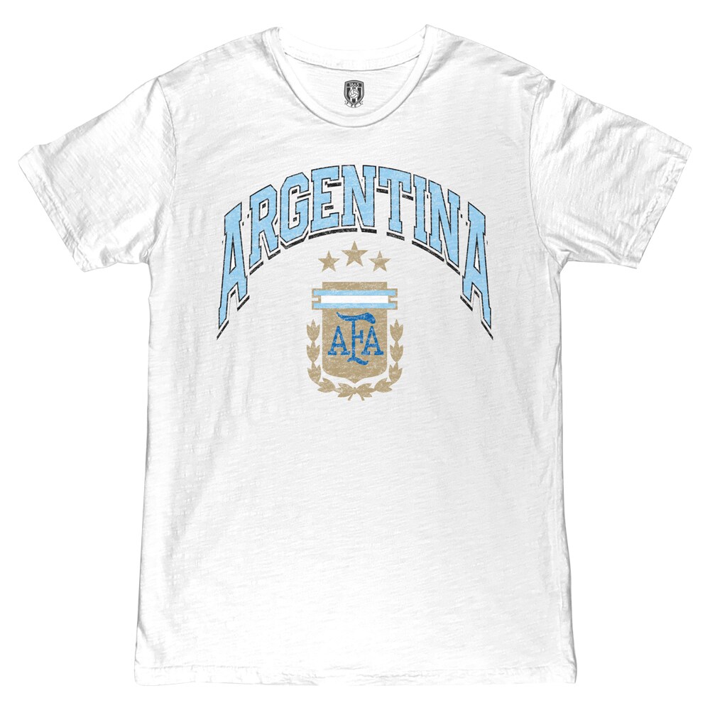 argentina national team 1863fc retro wordmark t-shirt – white Collection – England Football Jerseys and Shirts