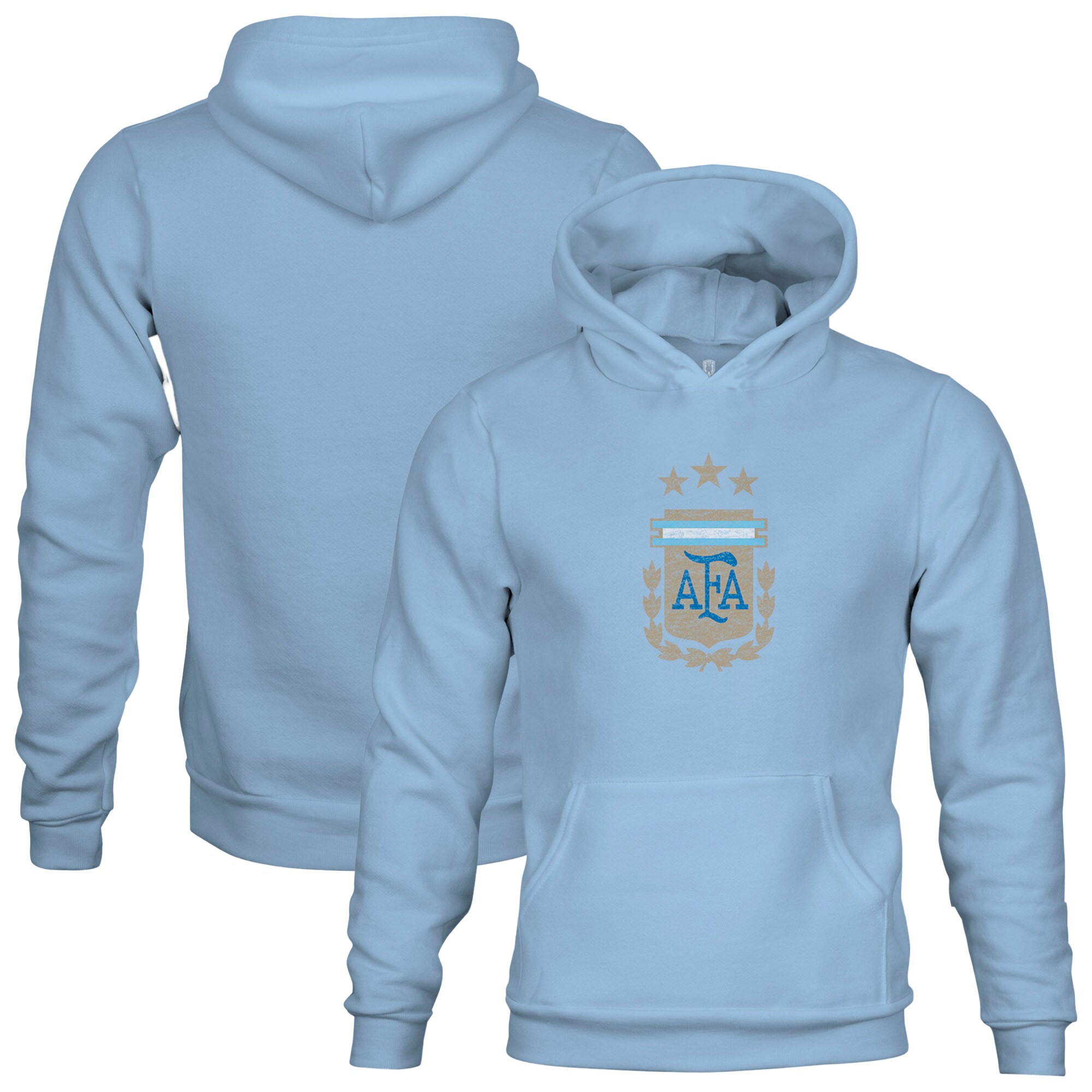 argentina national team 1863fc youth color badge fleece pullover hoodie – blue Collection – England Football Jerseys and Shirts