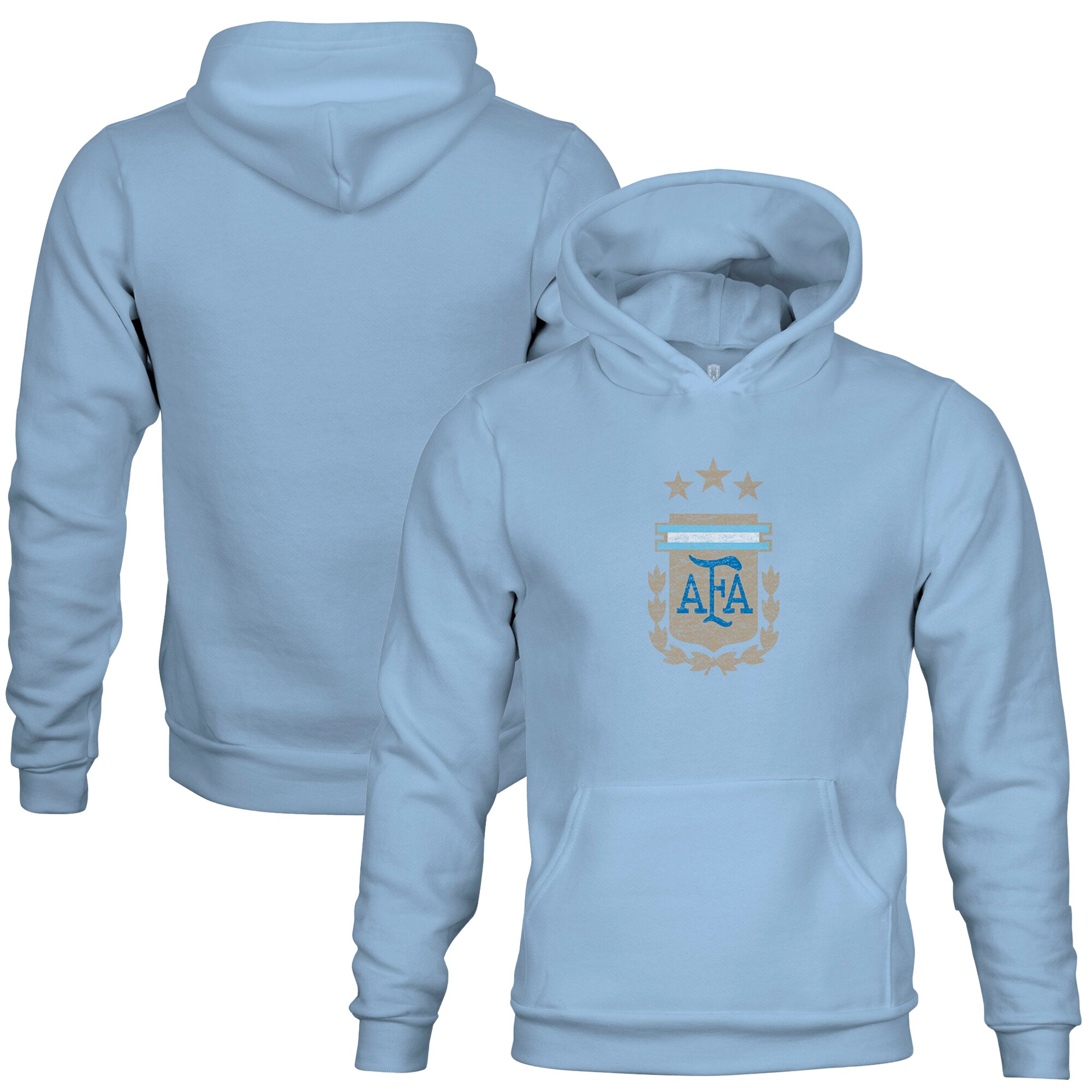 argentina national team 1863fc youth color badge fleece pullover hoodie – blue Collection – England Football Jerseys and Shirts