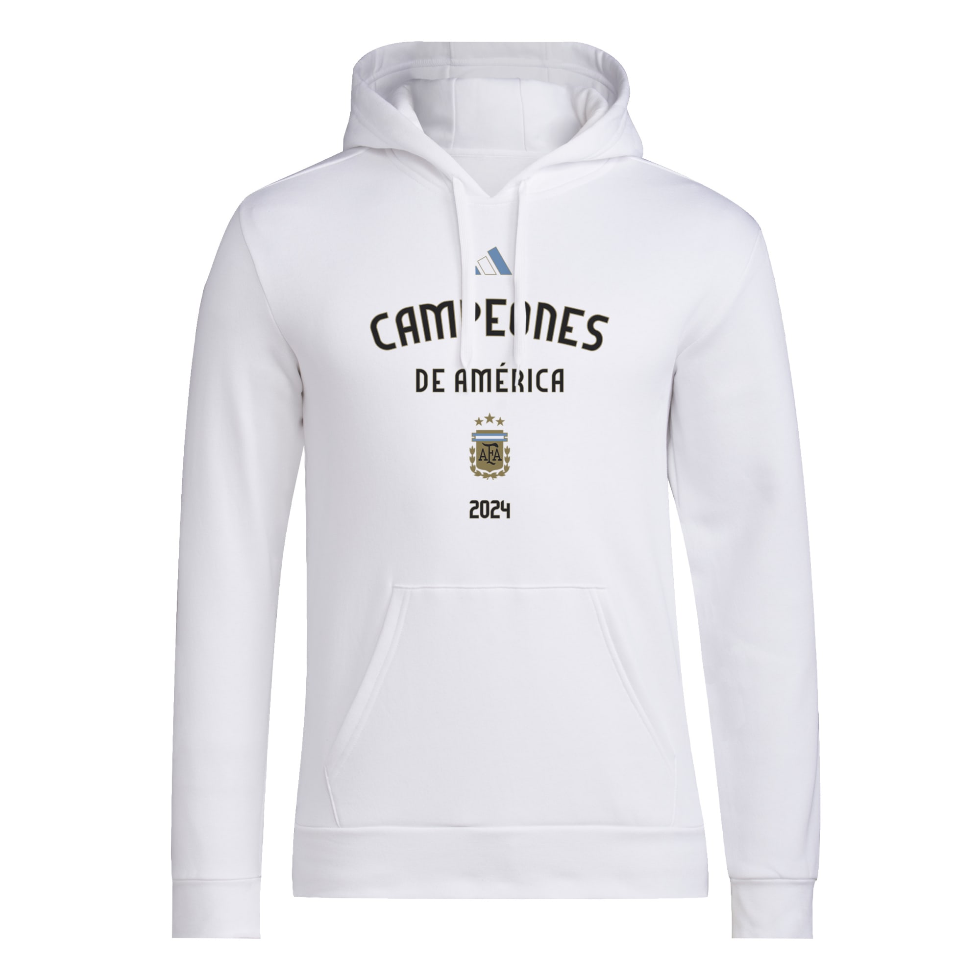 argentina national team adidas 2024 copa america champions pullover hoodie – white Collection – England Football Jerseys and Shirts