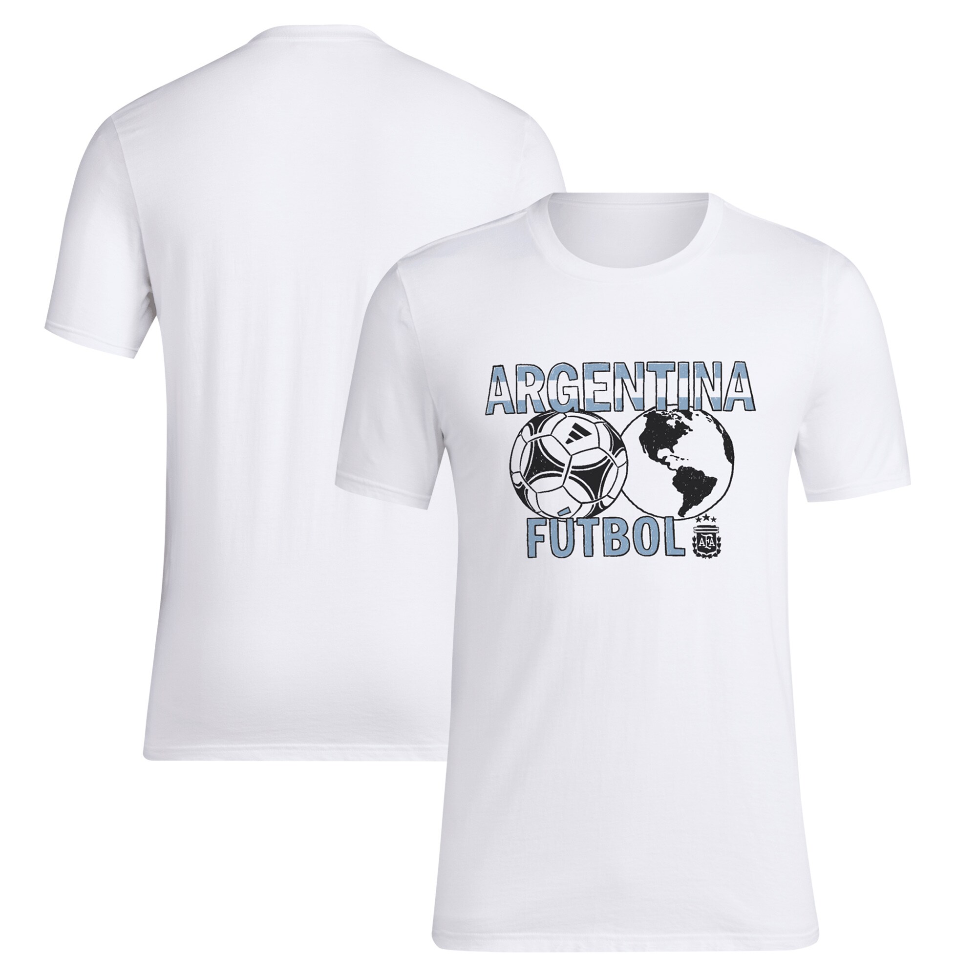 argentina national team adidas around the world t-shirt – white Collection – England Football Jerseys and Shirts