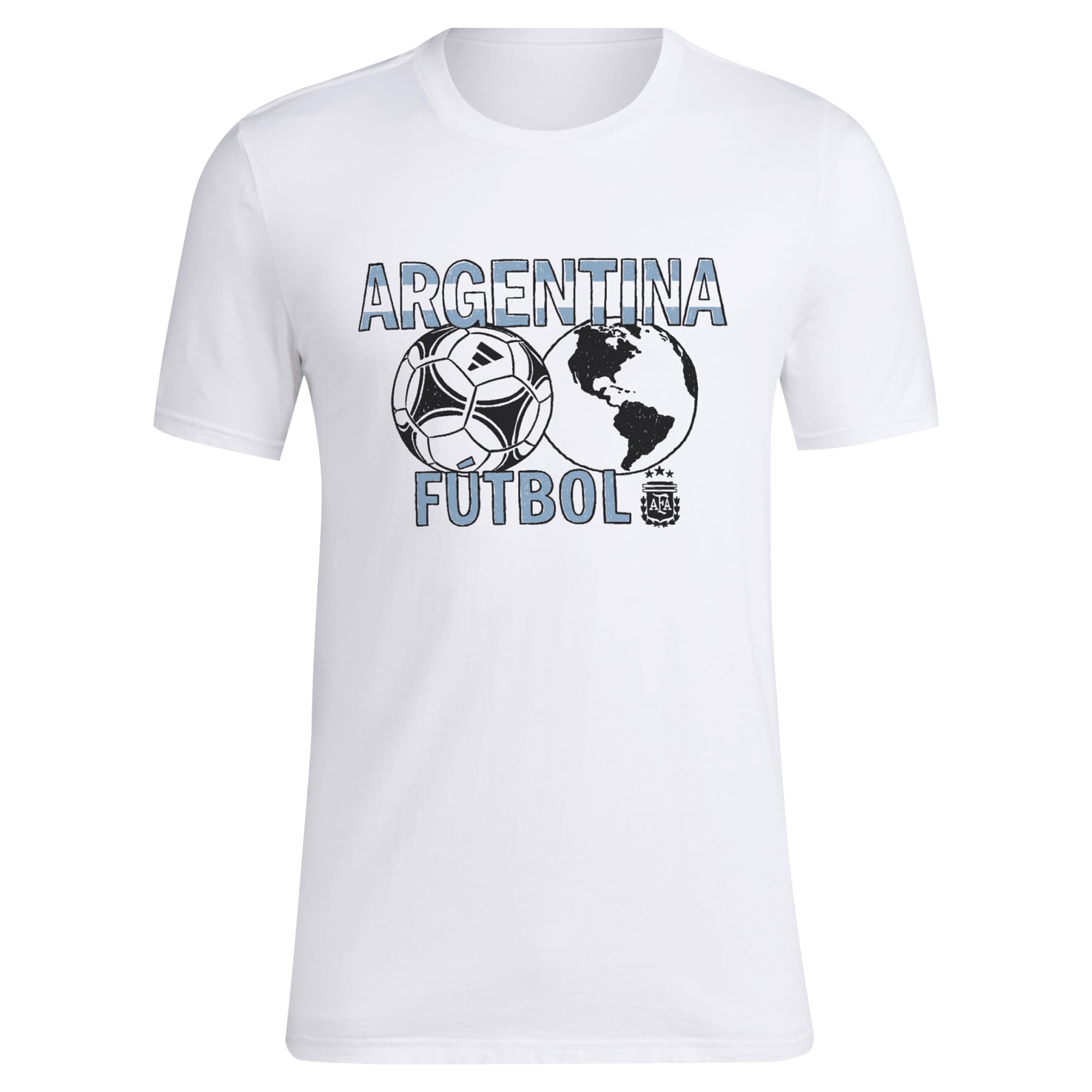 argentina national team adidas around the world t-shirt – white Collection – England Football Jerseys and Shirts