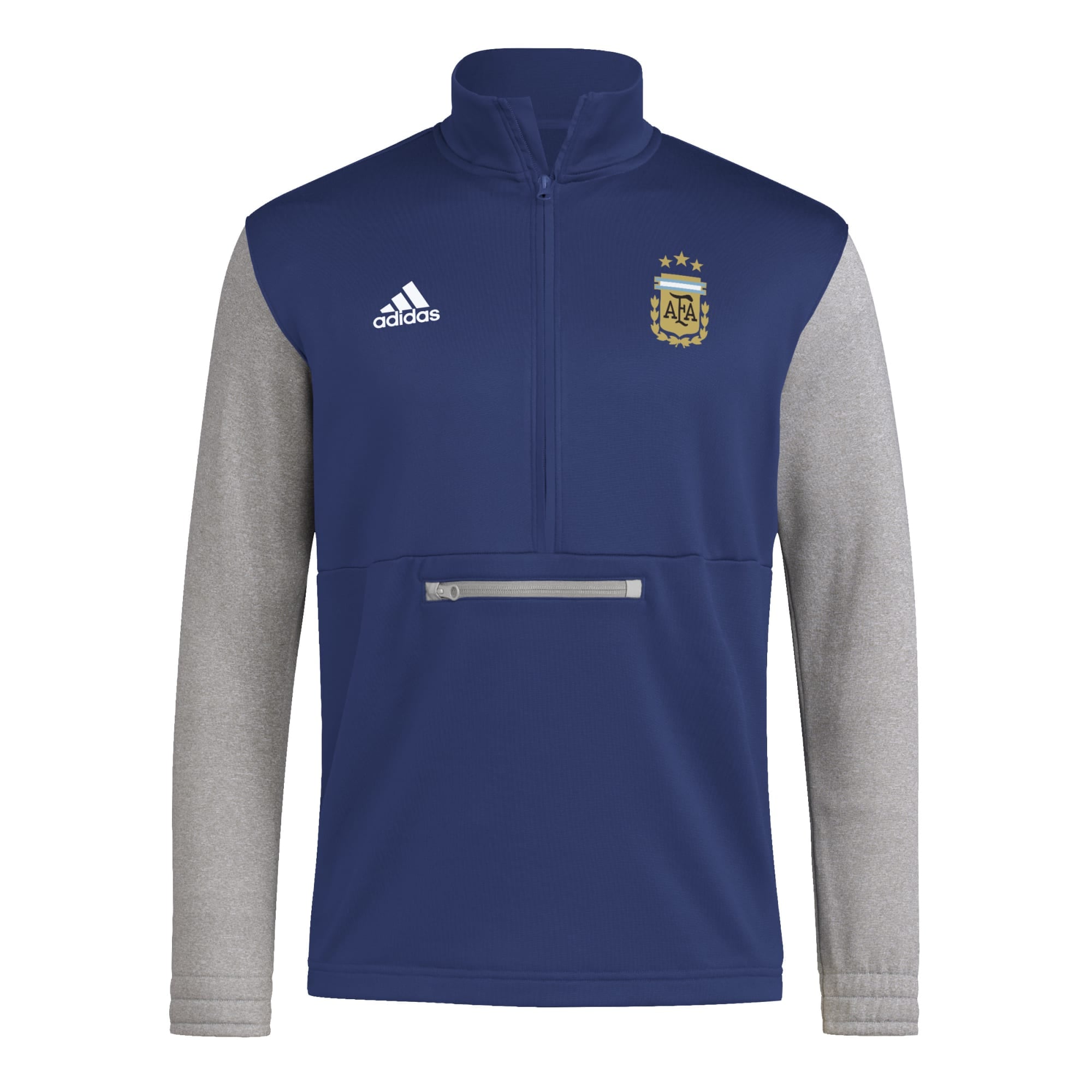 argentina national team adidas crest long sleeve half-zip top – navy Collection – England Football Jerseys and Shirts