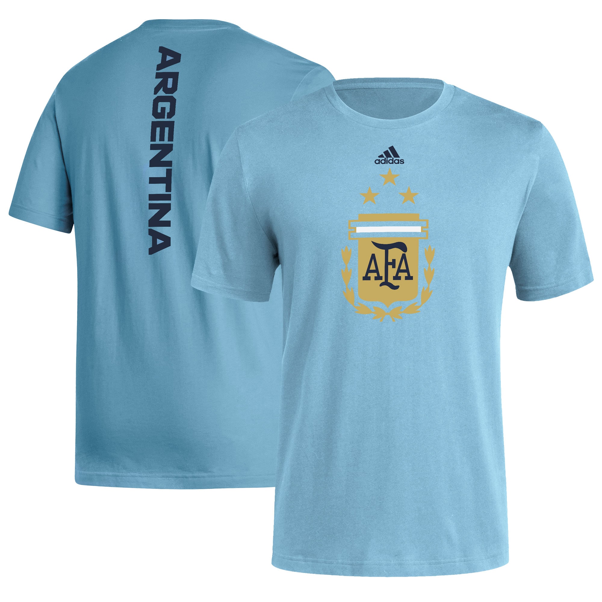 argentina national team adidas vertical back t-shirt – light blue Collection – England Football Jerseys and Shirts