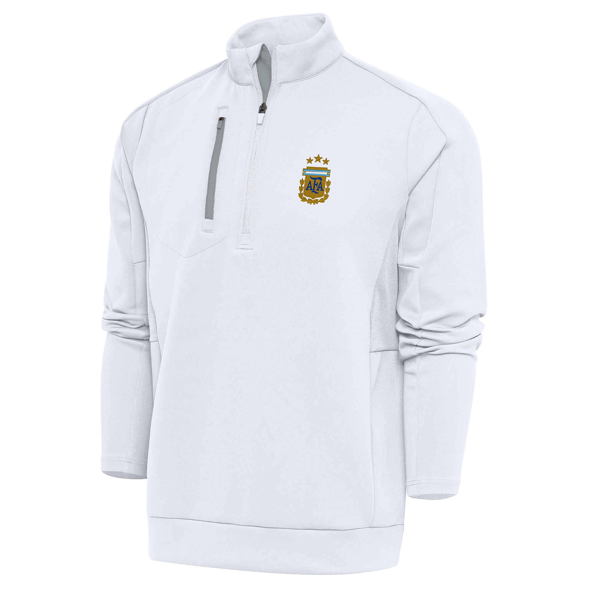 argentina national team antigua generation quarter-zip pullover top – white Collection – England Football Jerseys and Shirts