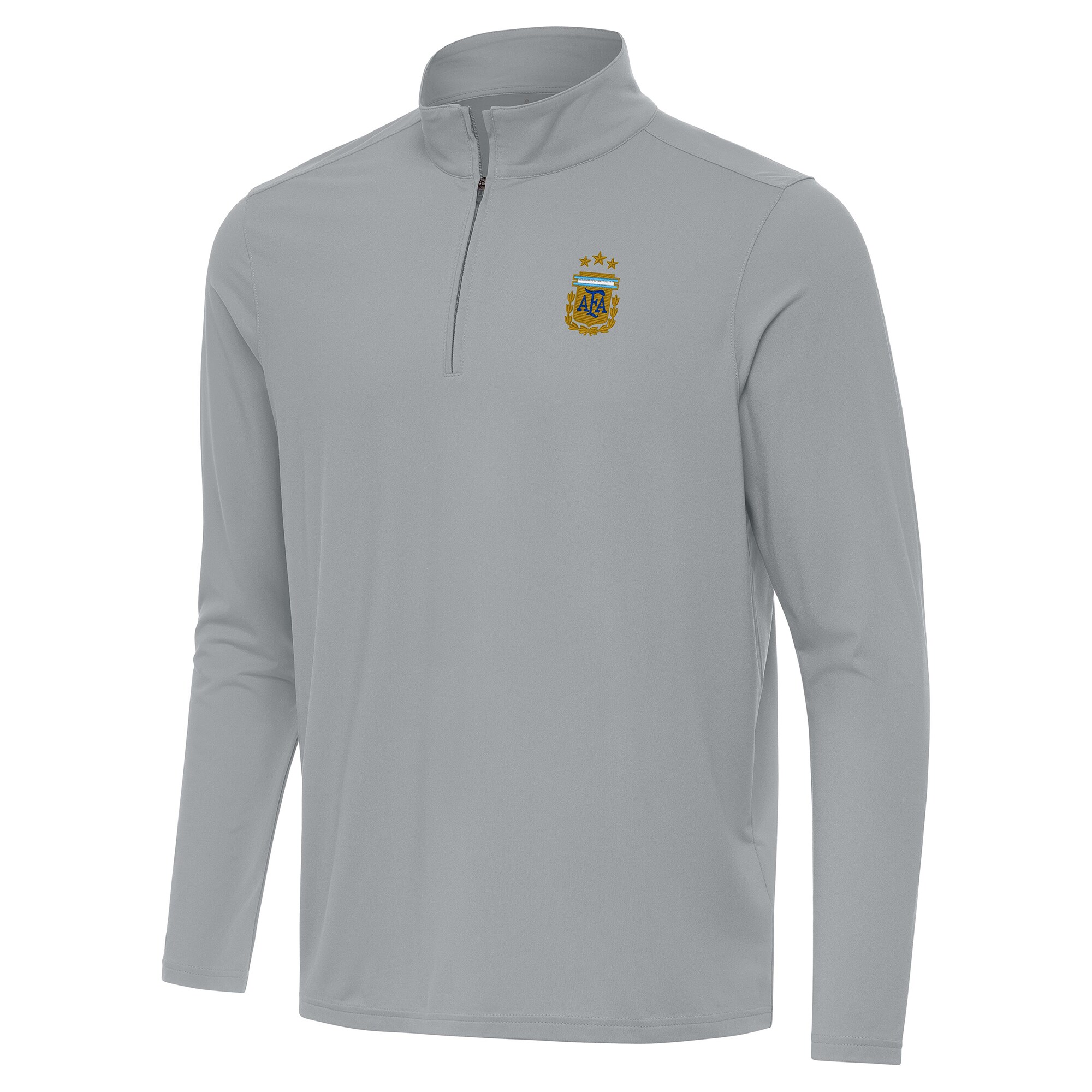 argentina national team antigua intent quarter-zip pullover top – gray Collection – England Football Jerseys and Shirts