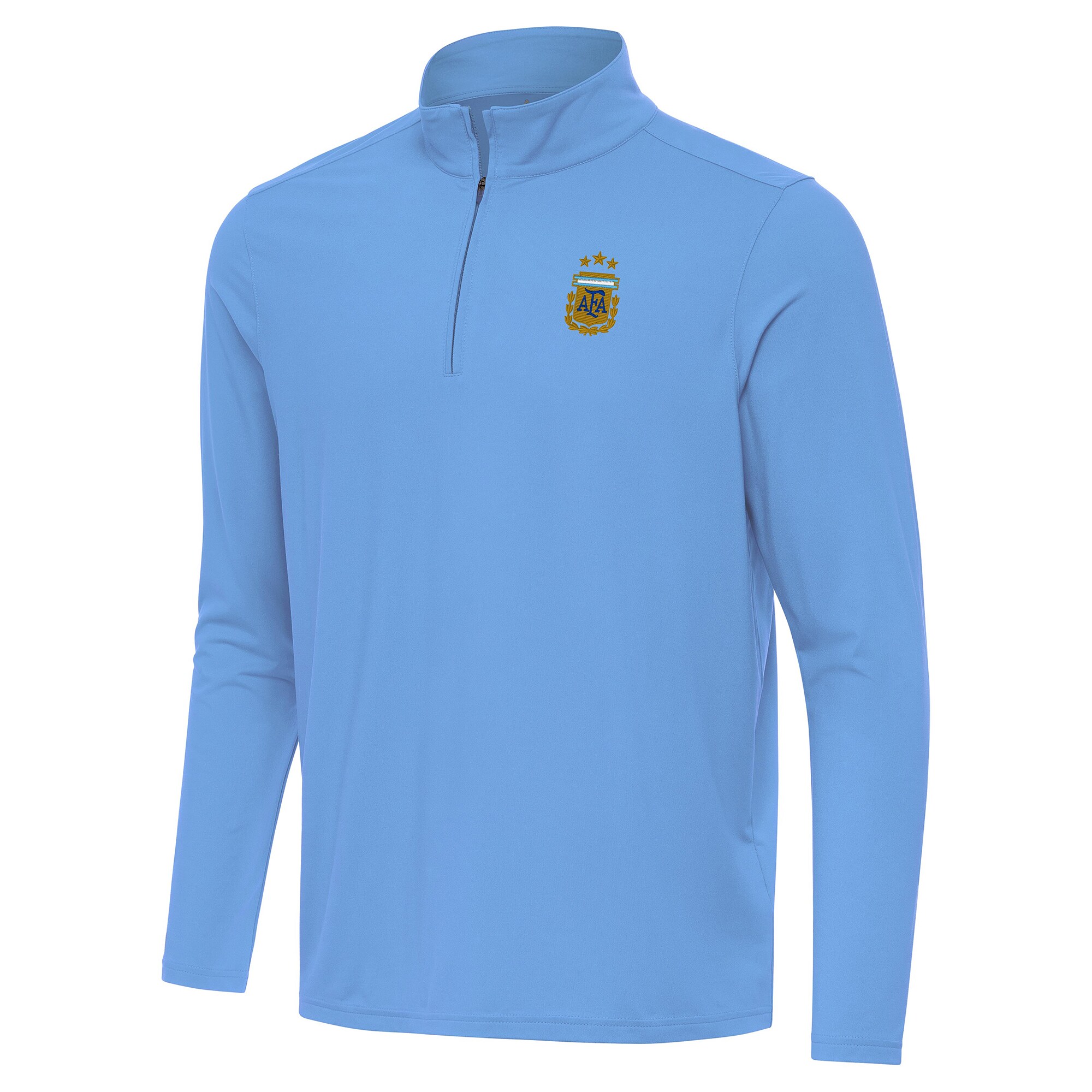argentina national team antigua intent quarter-zip pullover top – powder blue Collection – England Football Jerseys and Shirts
