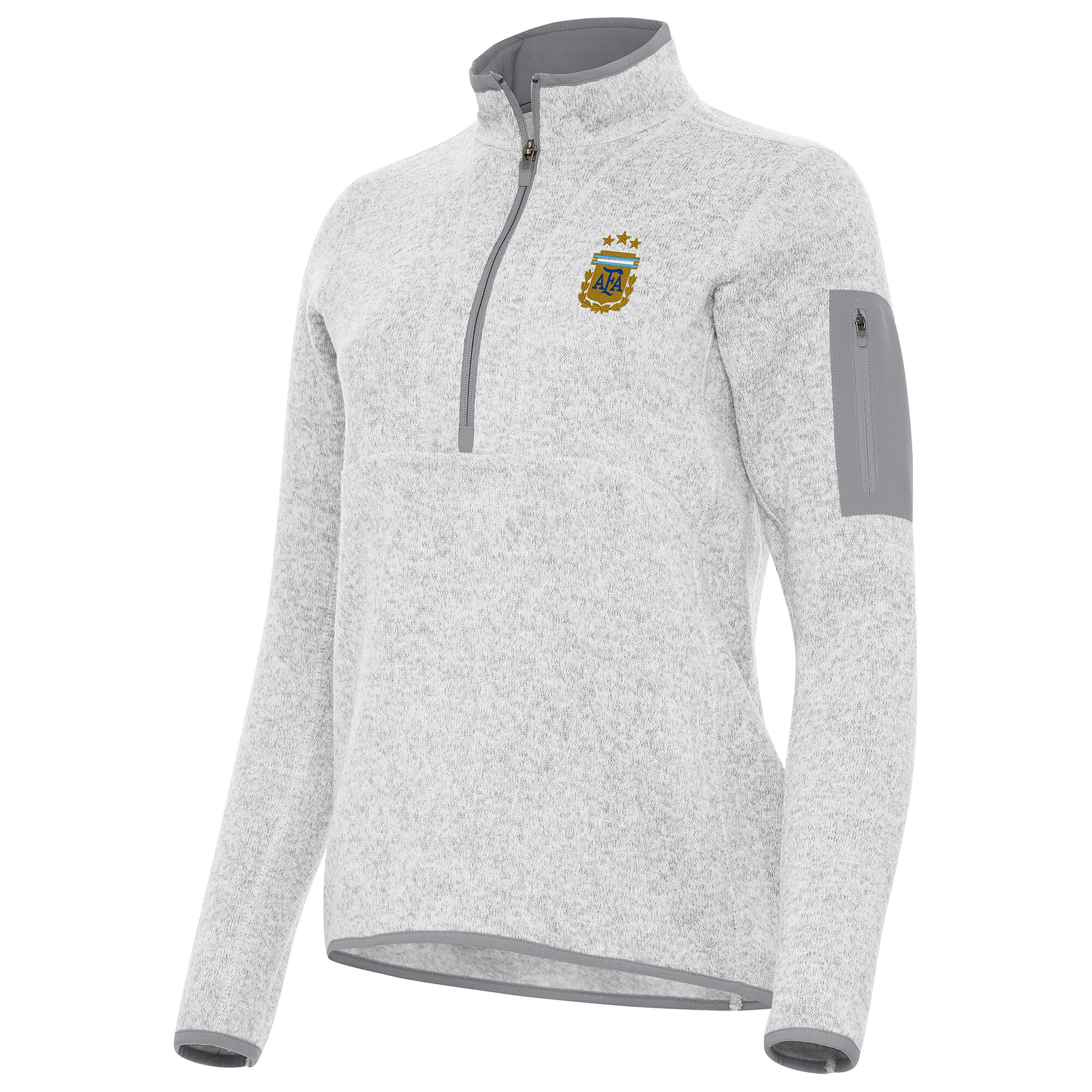 argentina national team antigua women8217s fortune half-zip pullover jacket – heather gray Collection – England Football Jerseys and Shirts
