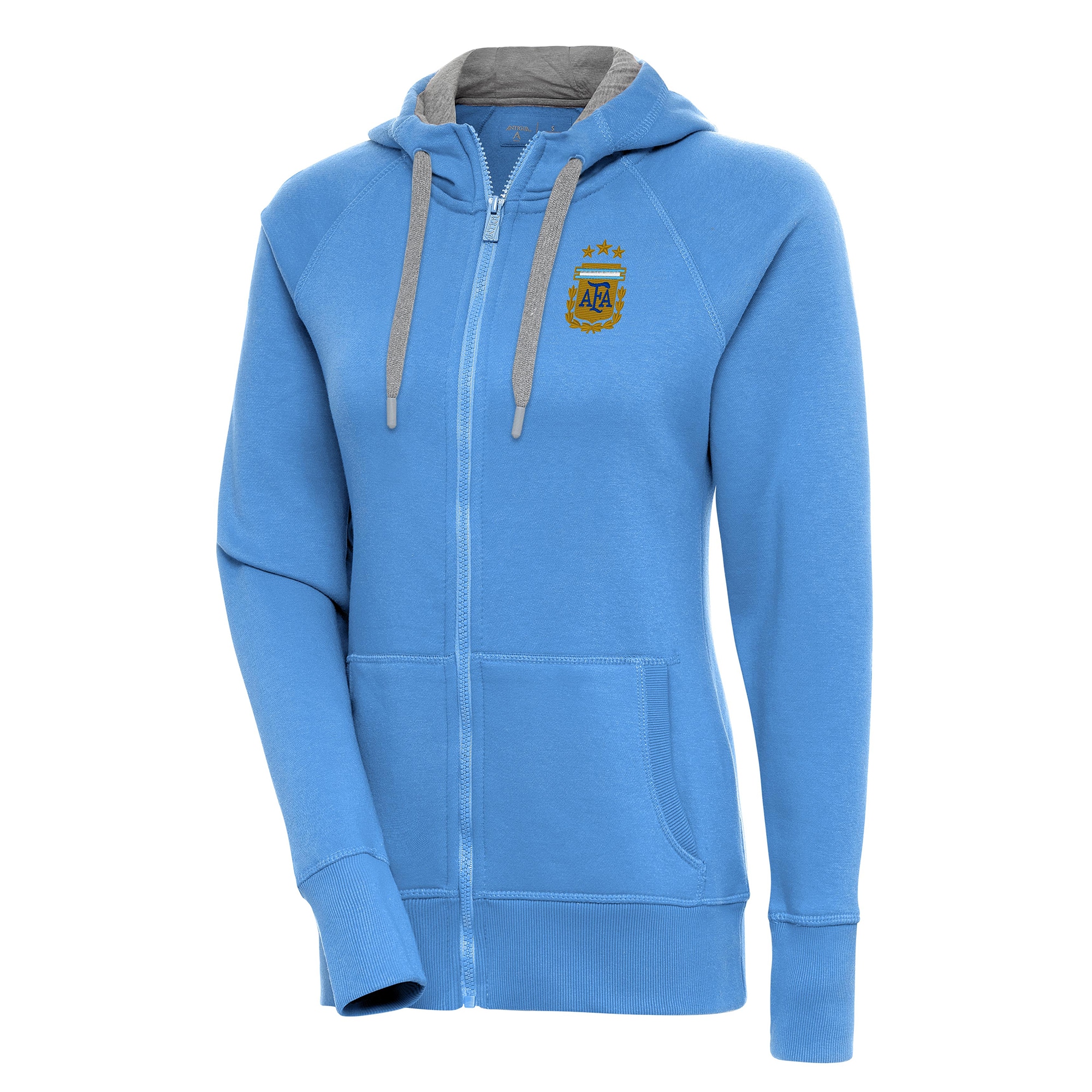 argentina national team antigua women8217s victory full-zip hoodie – powder blue Collection – England Football Jerseys and Shirts
