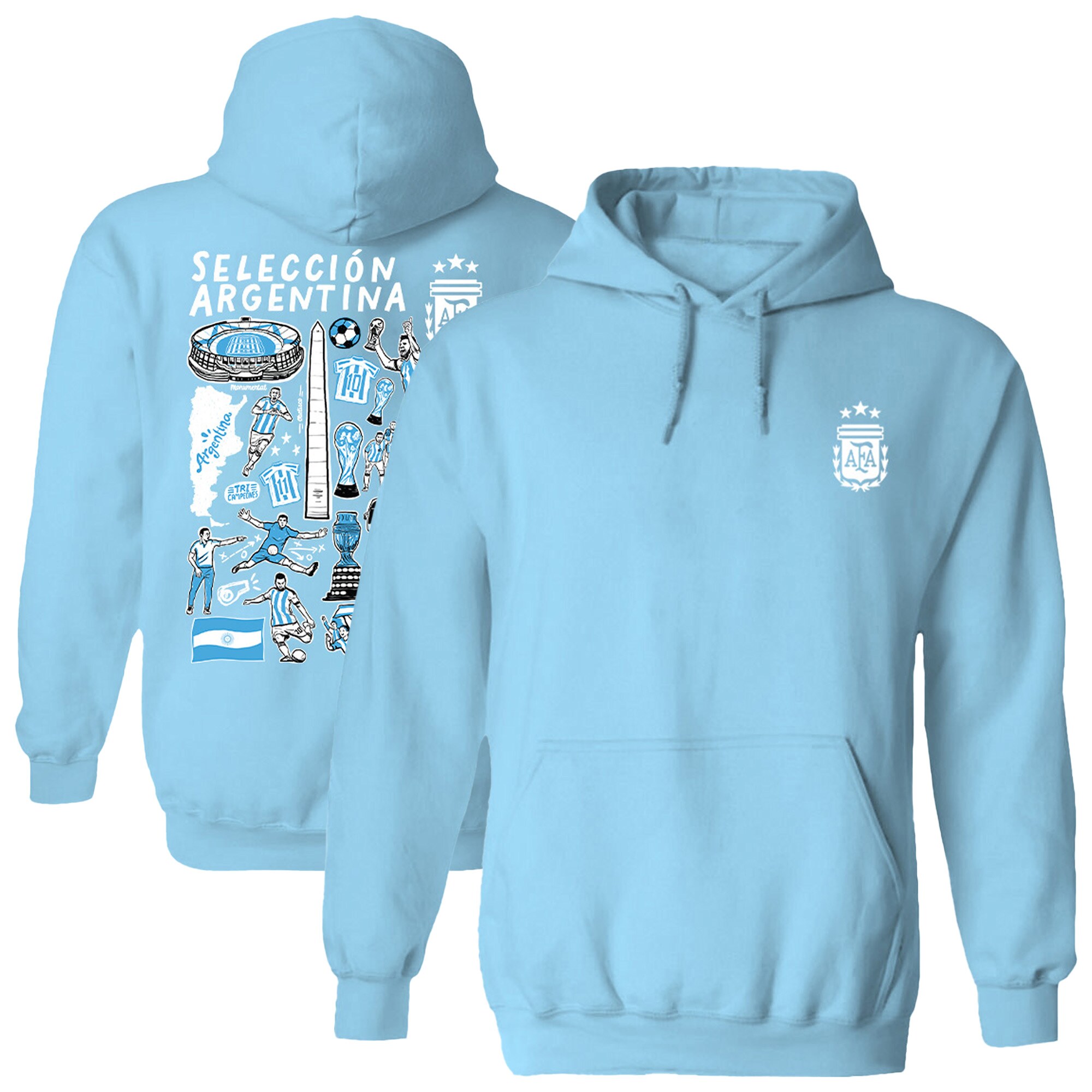 argentina national team vive la fete women8217s impressions artwork pullover hoodie – light blue Collection – England Football Jerseys and Shirts