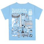 argentina national team vive la fete youth impressions artwork t-shirt – light blue Collection – England Football Jerseys and Shirts