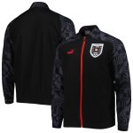 austria national team puma pre-match raglan full-zip training jacket – black Collection – England Football Jerseys and Shirts