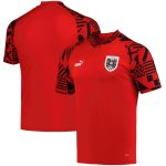 austria national team puma pre-match v-neck top – red Collection – England Football Jerseys and Shirts
