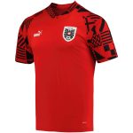 austria national team puma pre-match v-neck top – red Collection – England Football Jerseys and Shirts