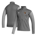 belgium national team adidas crest long sleeve half-zip top – gray Collection – England Football Jerseys and Shirts