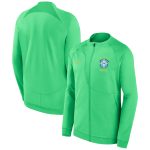 brazil national team nike 2022 academy pro anthem performance raglan full-zip jacket – green Collection – England Football Jerseys and Shirts