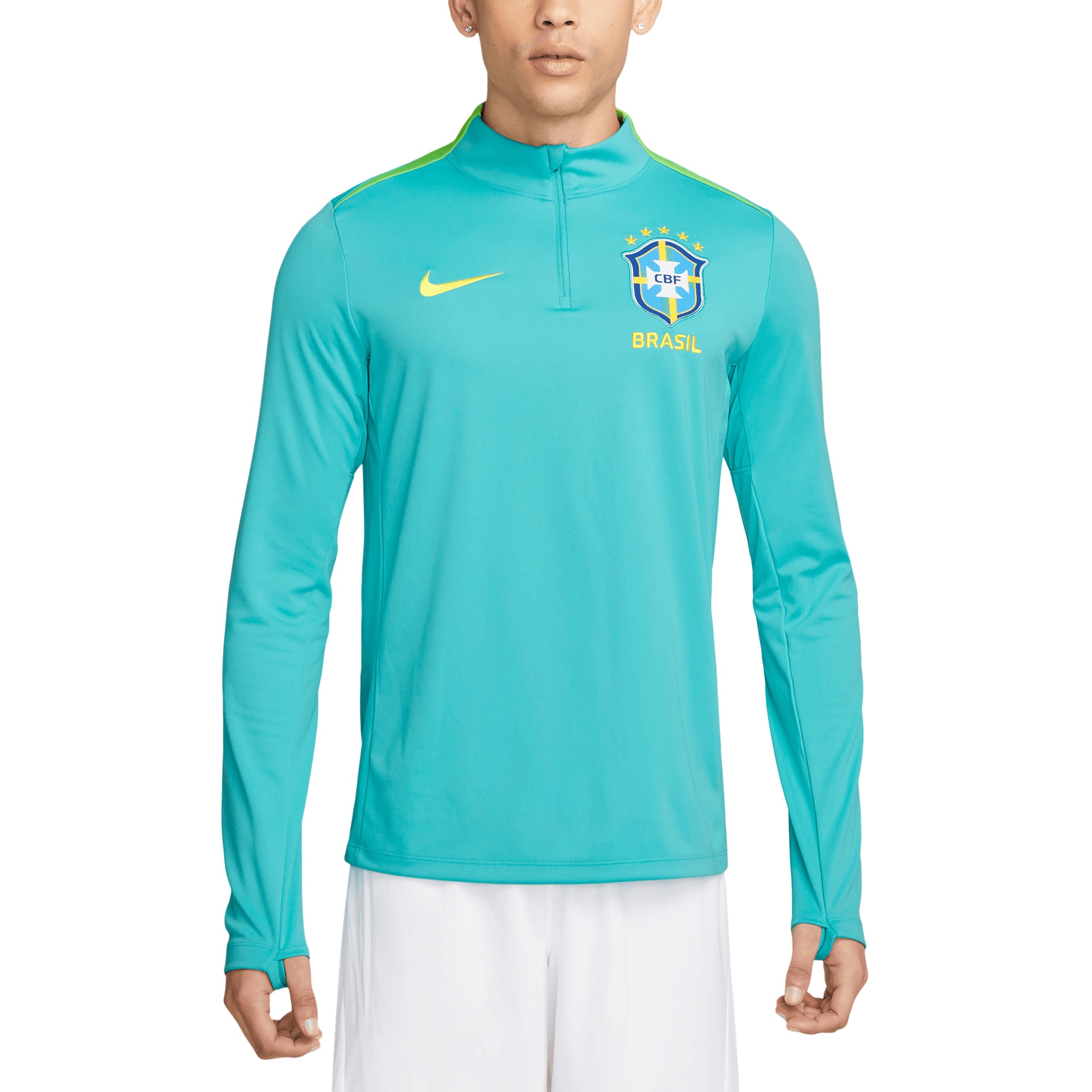 brazil national team nike 2024 academy pro drill performance quarter-zip pullover top – blue Collection – England Football Jerseys and Shirts
