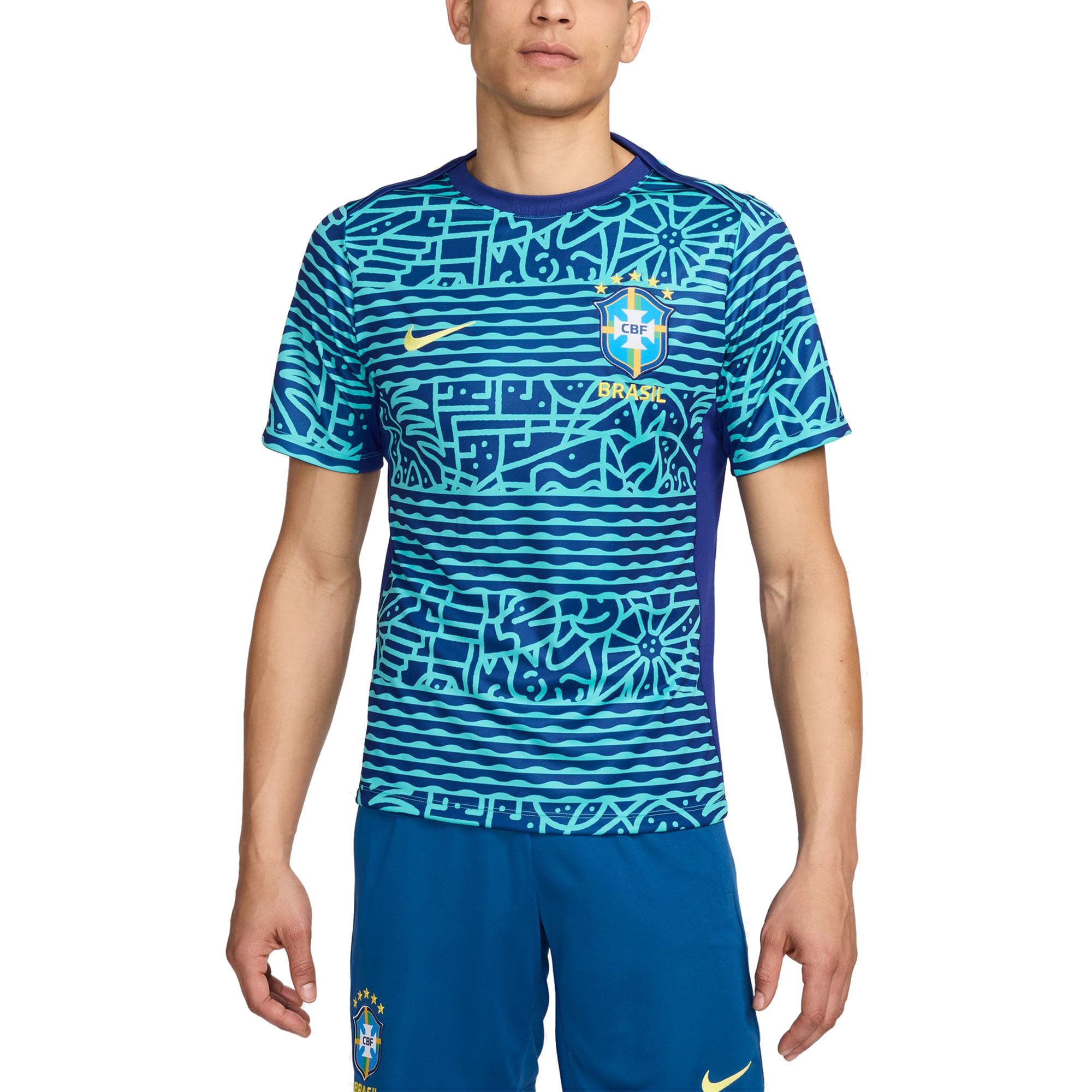 brazil national team nike 2024 academy pro pre-match top – blue Collection – England Football Jerseys and Shirts