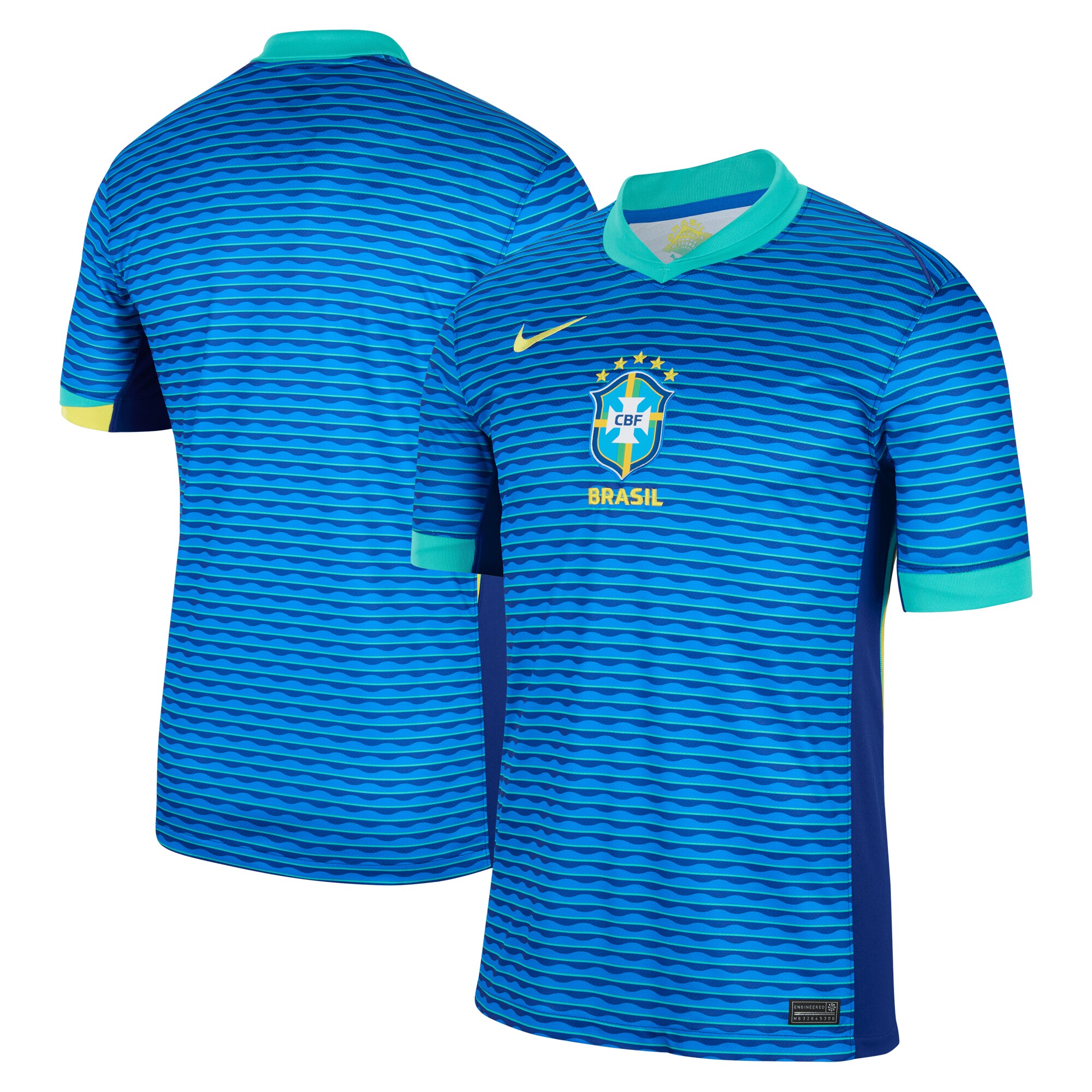 brazil national team nike 2024 away stadium replica jersey – blue Collection – England Football Jerseys and Shirts