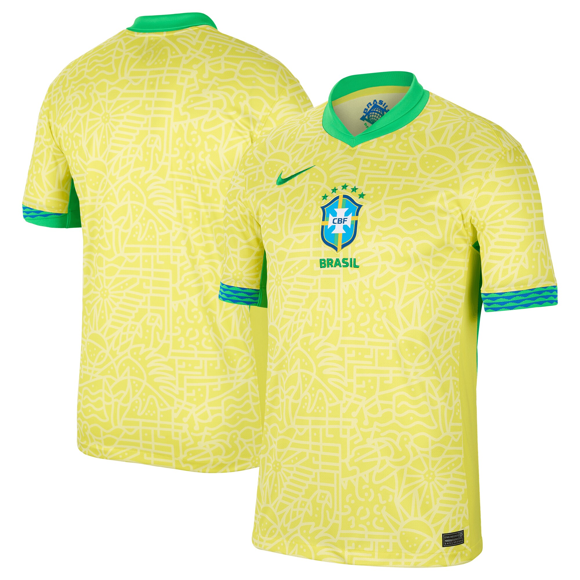 brazil national team nike 2024 home stadium replica jersey – yellow Collection – England Football Jerseys and Shirts