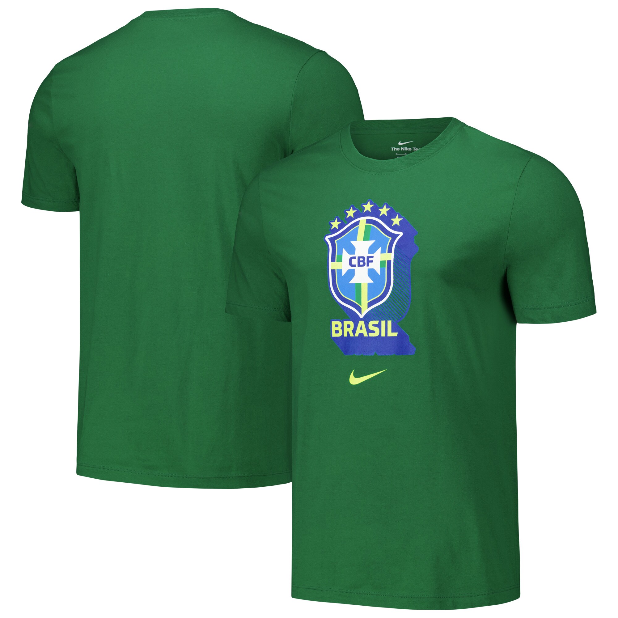 brazil national team nike crest core t-shirt – green Collection – England Football Jerseys and Shirts
