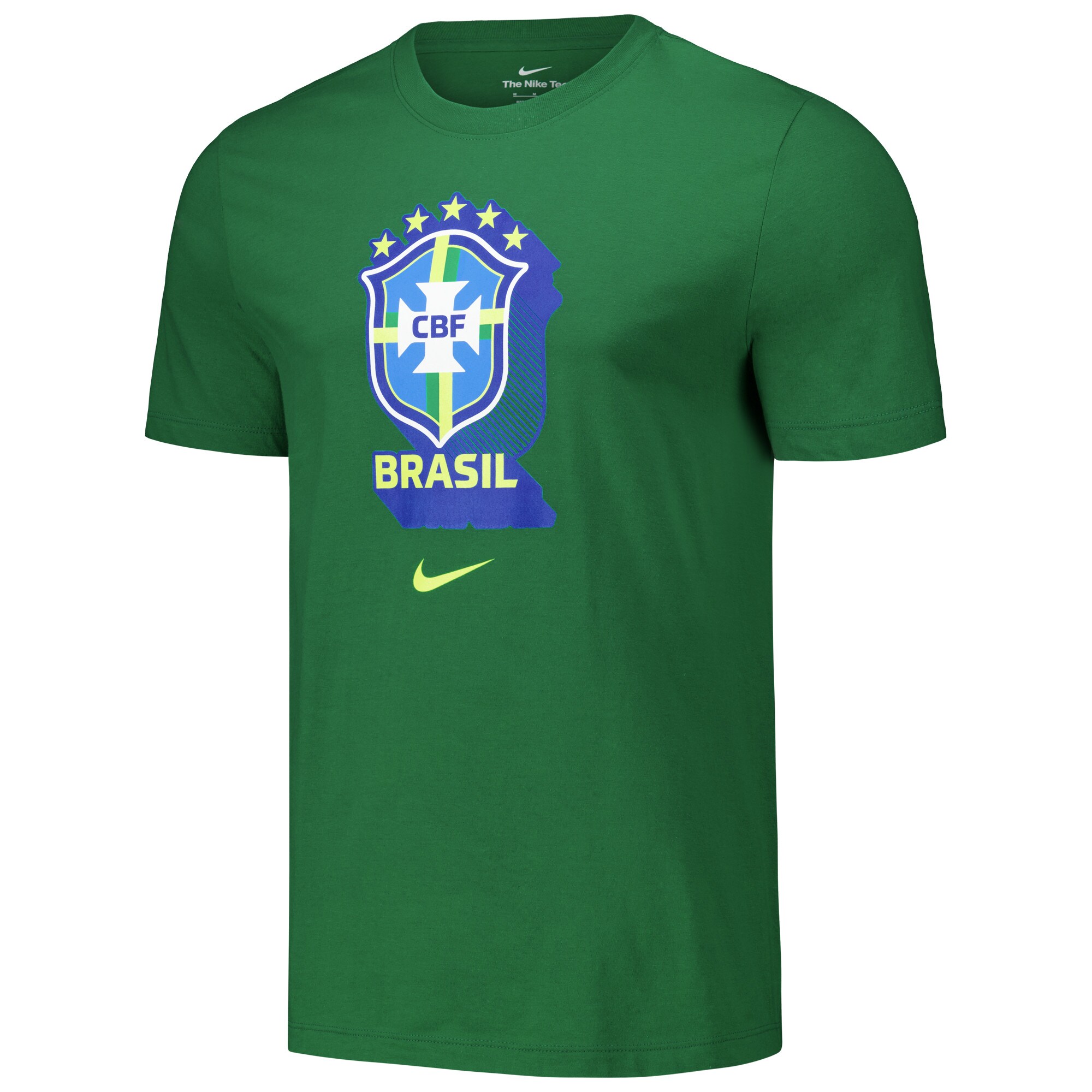 brazil national team nike crest core t-shirt – green Collection – England Football Jerseys and Shirts