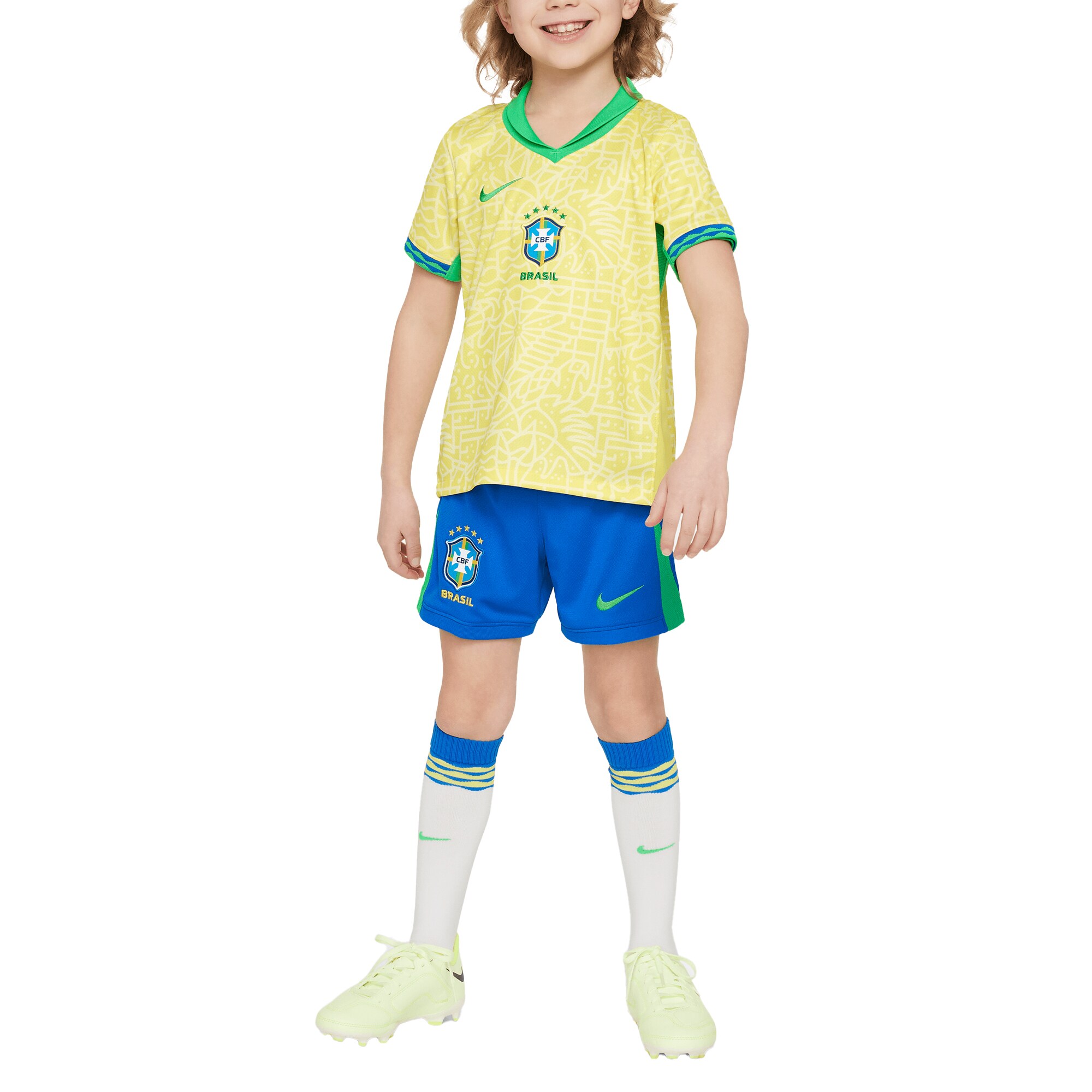brazil national team nike preschool 2024 home replica stadium kit set – yellow Collection – England Football Jerseys and Shirts