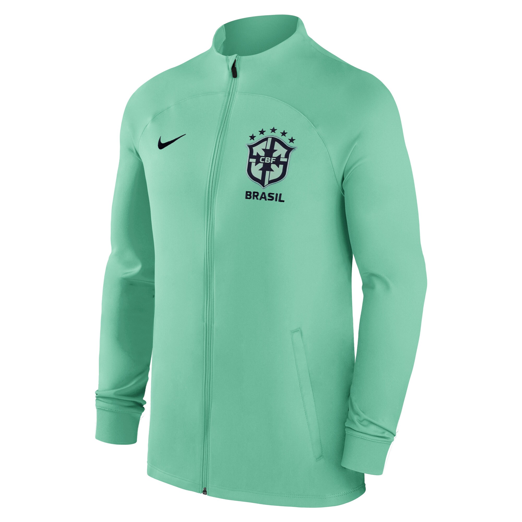 brazil national team nike strike raglan full-zip performance track jacket – green Collection – England Football Jerseys and Shirts