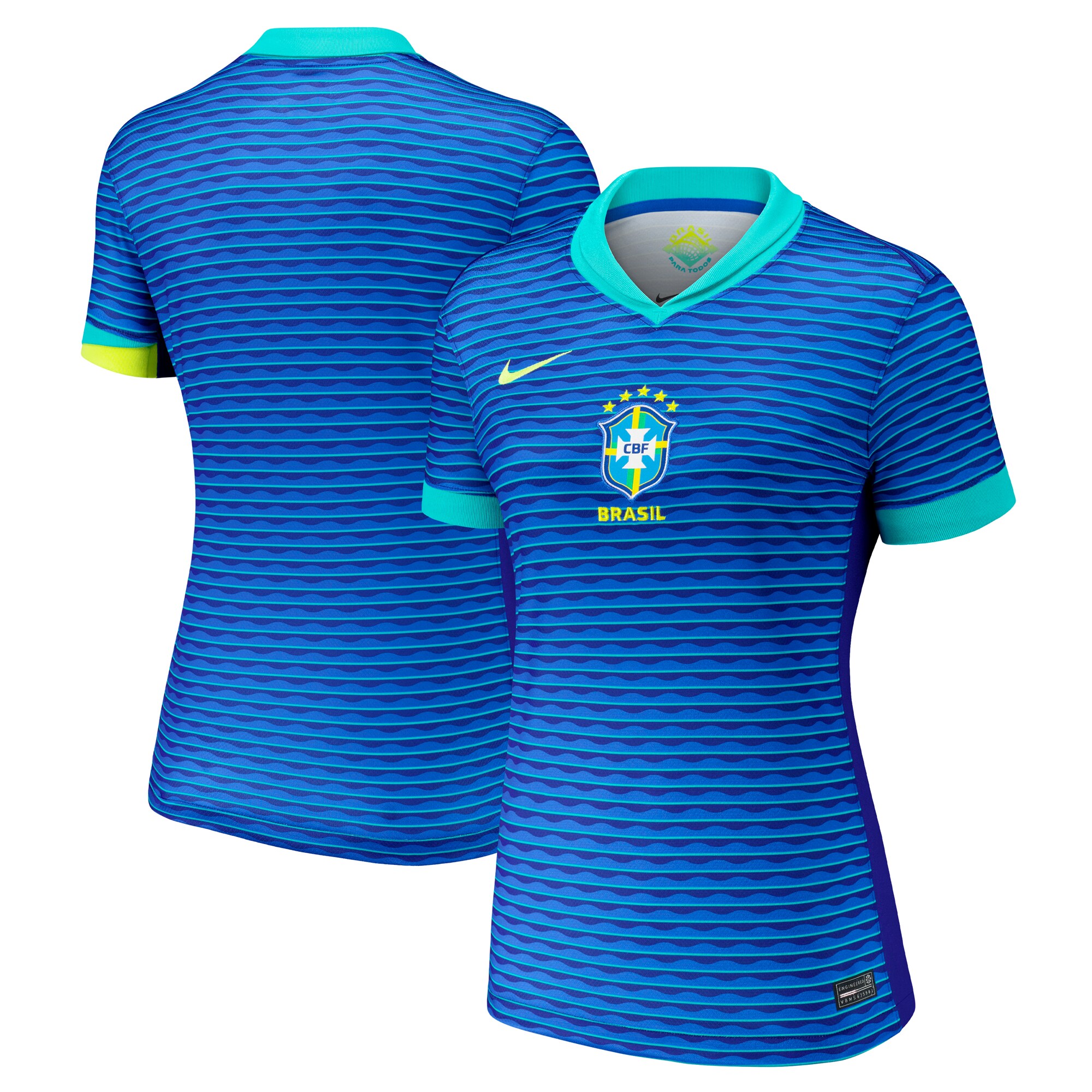 brazil national team nike women8217s 2024 away stadium replica jersey – blue Collection – England Football Jerseys and Shirts