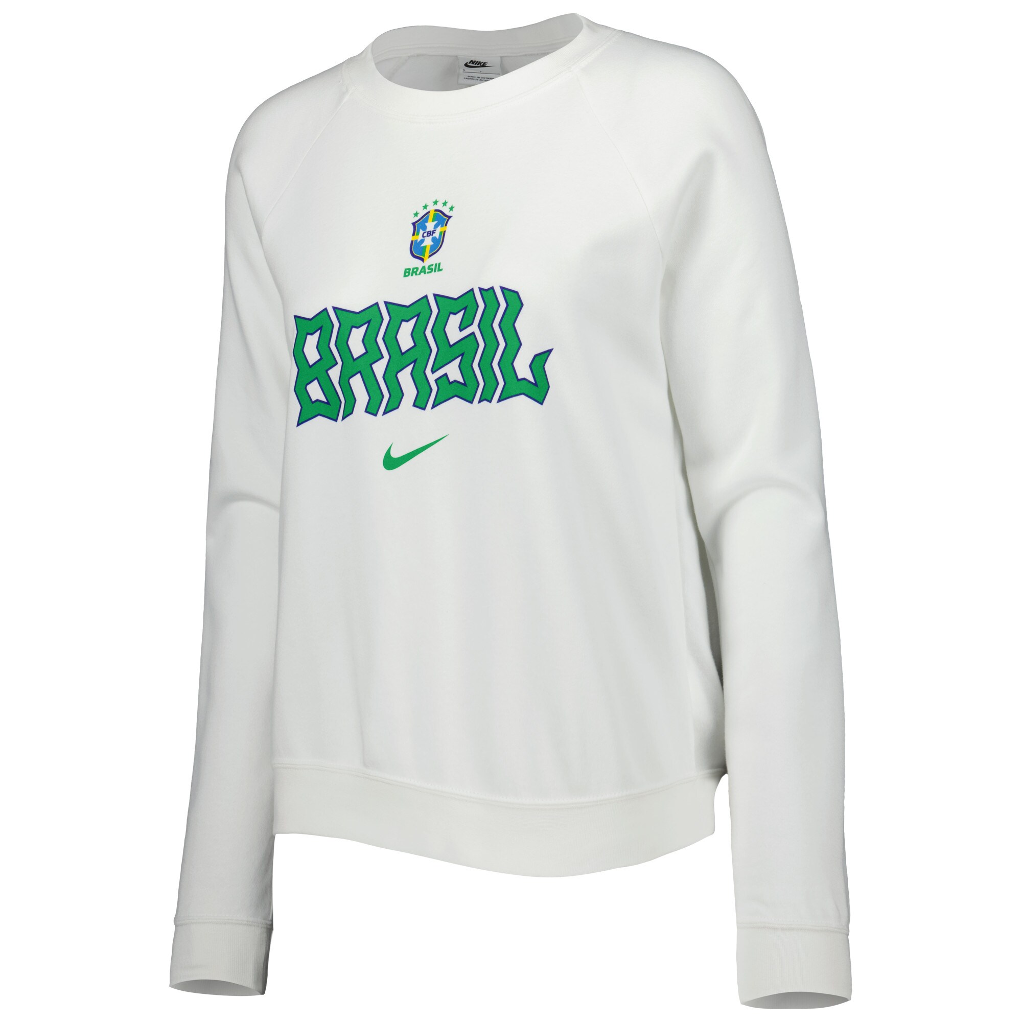 brazil national team nike women8217s lockup varsity tri-blend raglan pullover sweatshirt – white Collection – England Football Jerseys and Shirts