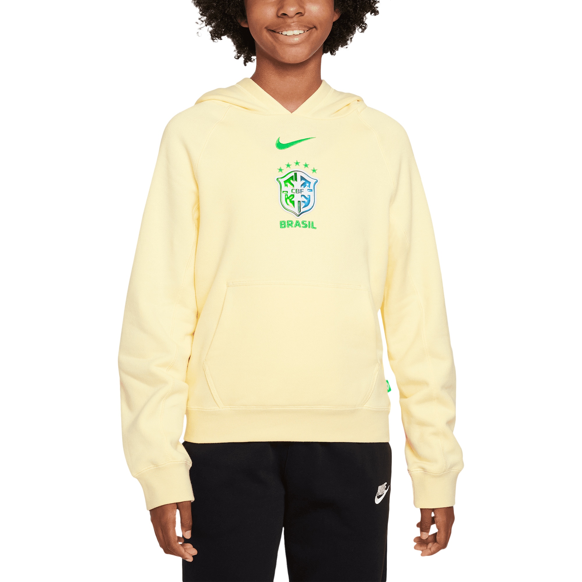 brazil national team nike youth air pullover hoodie – yellow Collection – England Football Jerseys and Shirts