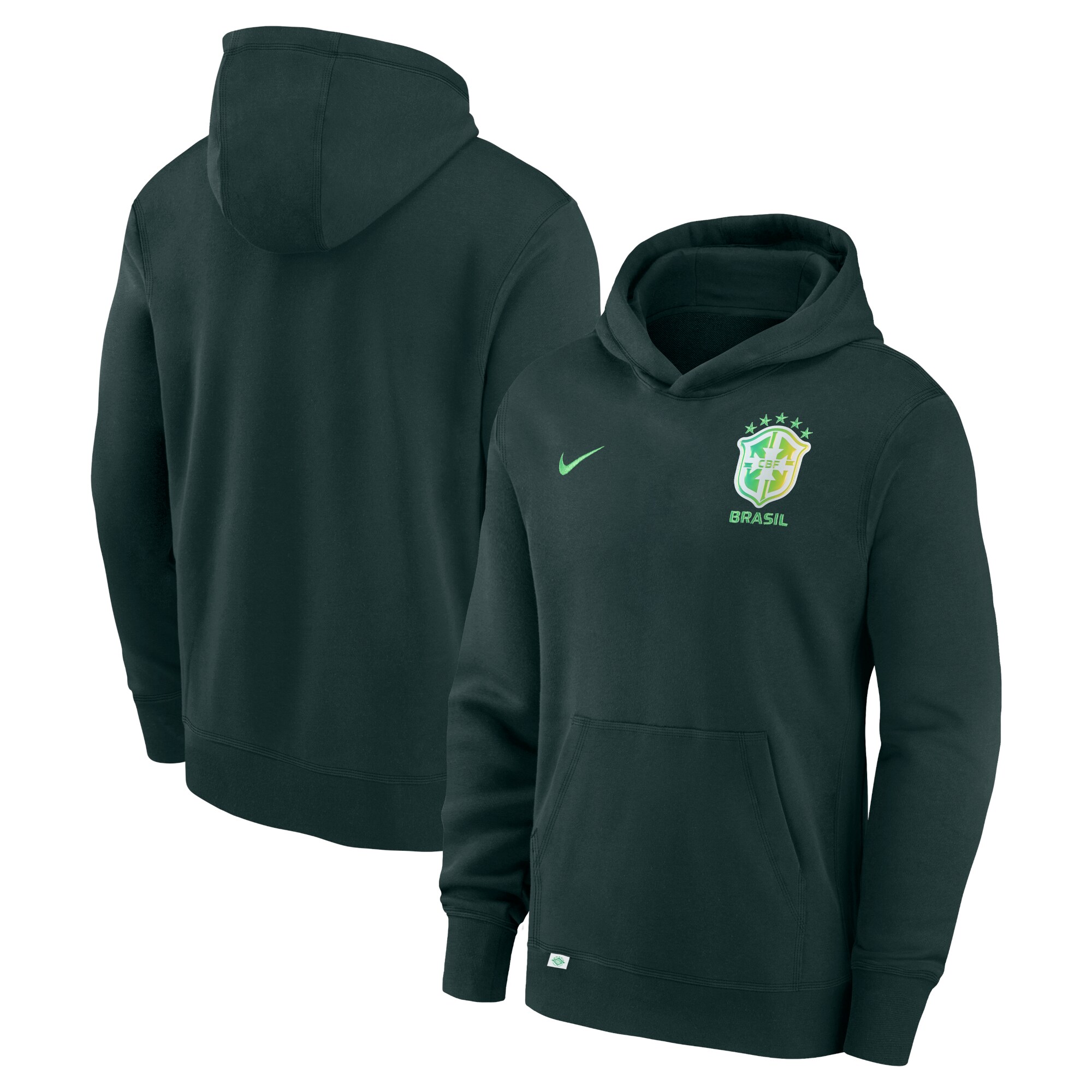 brazil national team nike youth club fleece pullover hoodie – green Collection – England Football Jerseys and Shirts
