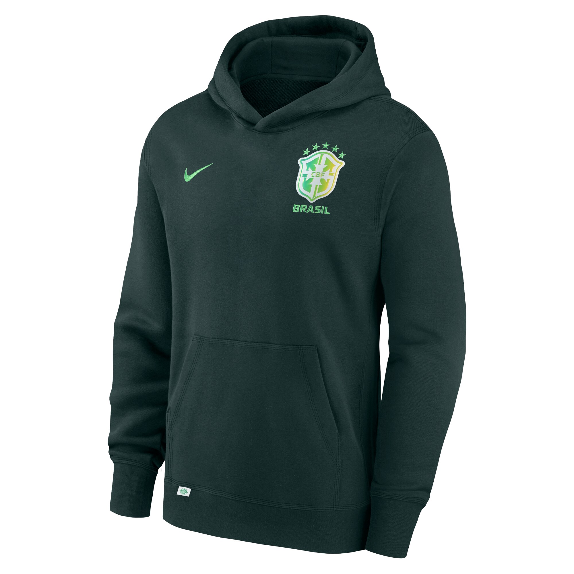 brazil national team nike youth club fleece pullover hoodie – green Collection – England Football Jerseys and Shirts