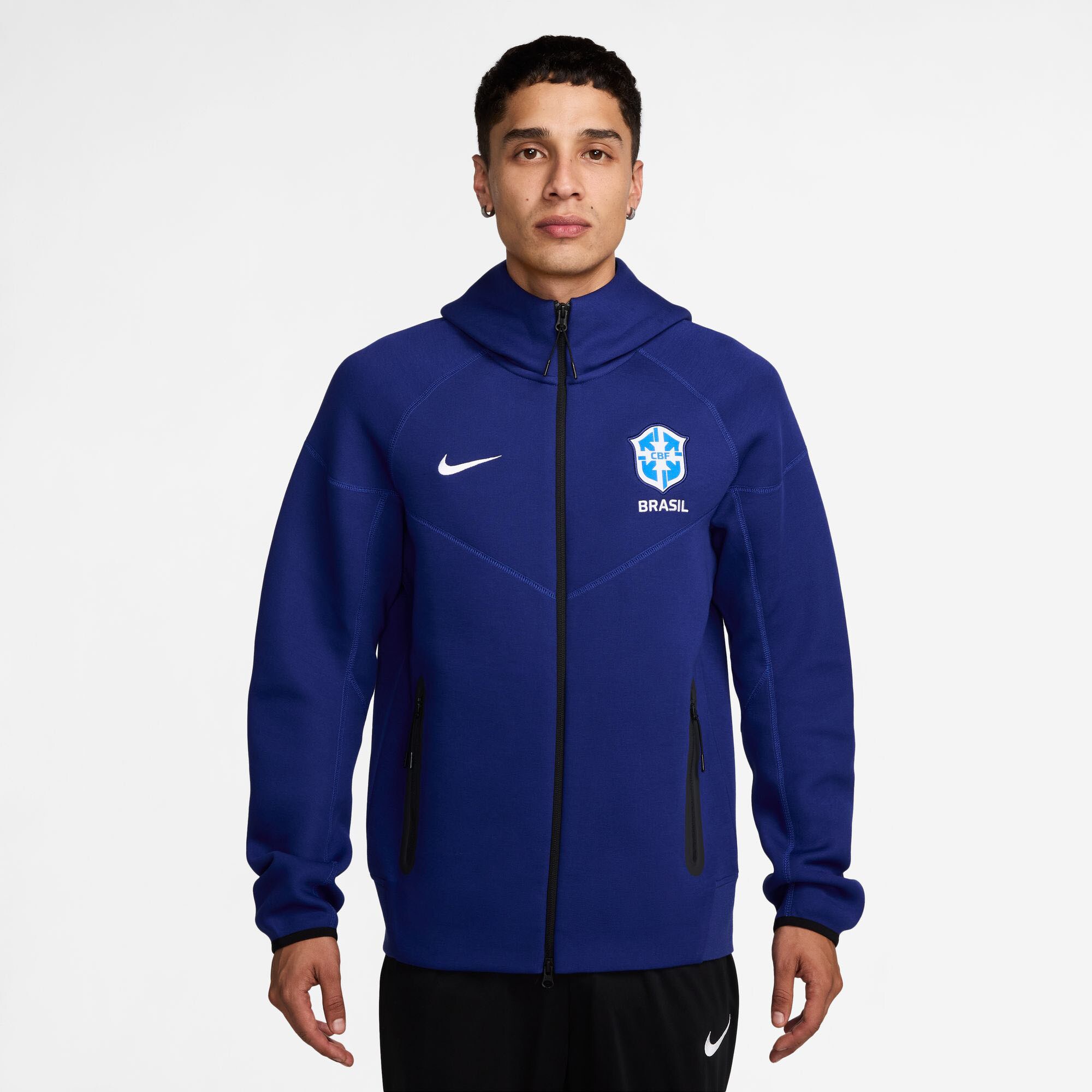 brazil women8217s national team nike tech fleece full-zip hoodie – royal Collection – England Football Jerseys and Shirts