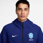 brazil women8217s national team nike tech fleece full-zip hoodie – royal Collection – England Football Jerseys and Shirts