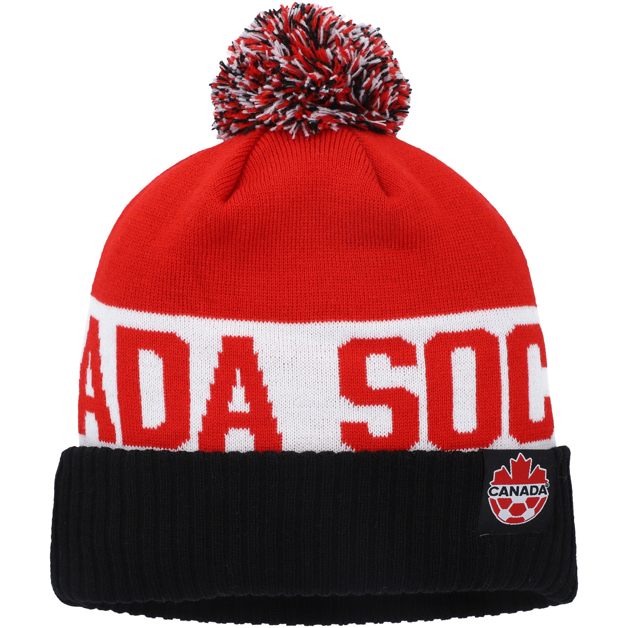 canada soccer nike classic stripe cuffed knit hat with pom – blackred Collection – England Football Jerseys and Shirts