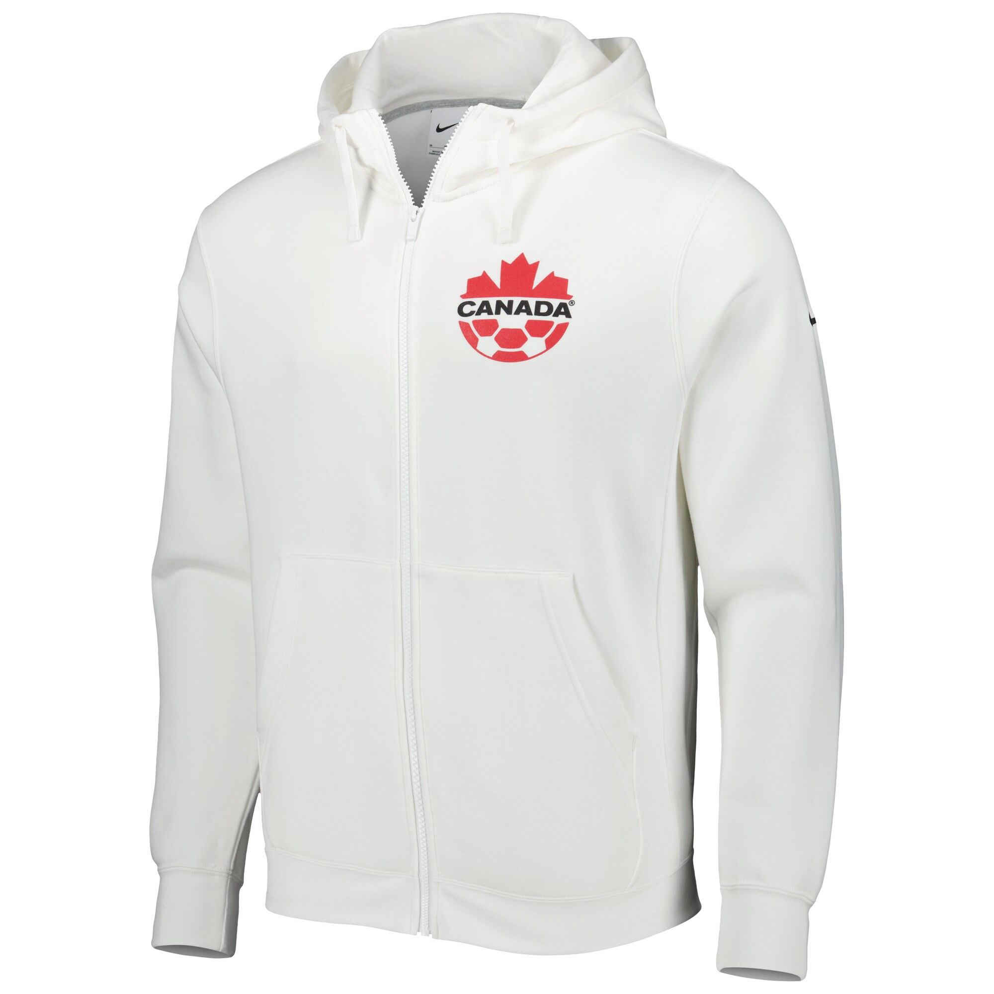 canada soccer nike club fleece full-zip hoodie – white Collection – England Football Jerseys and Shirts