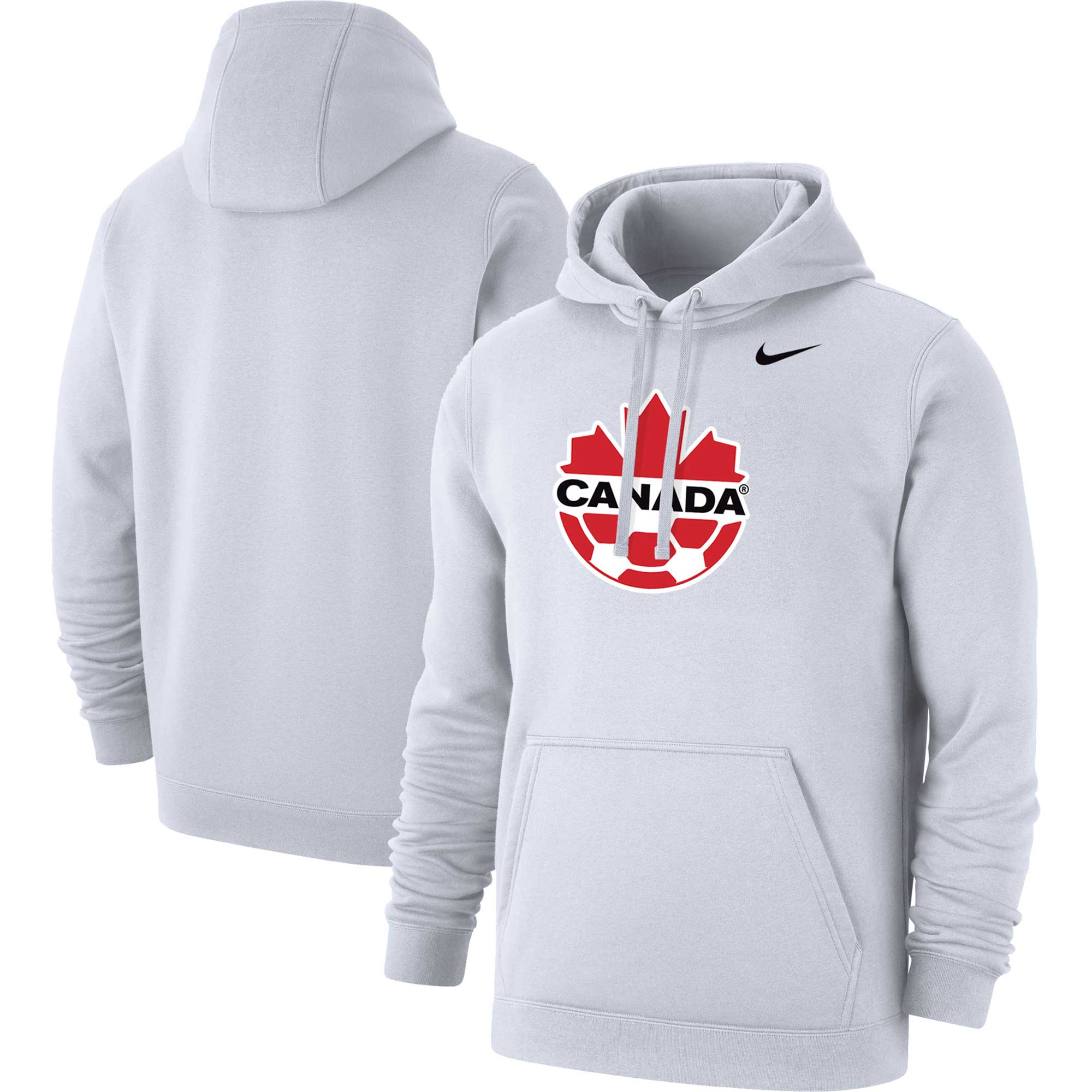 canada soccer nike club primary pullover hoodie – white Collection – England Football Jerseys and Shirts