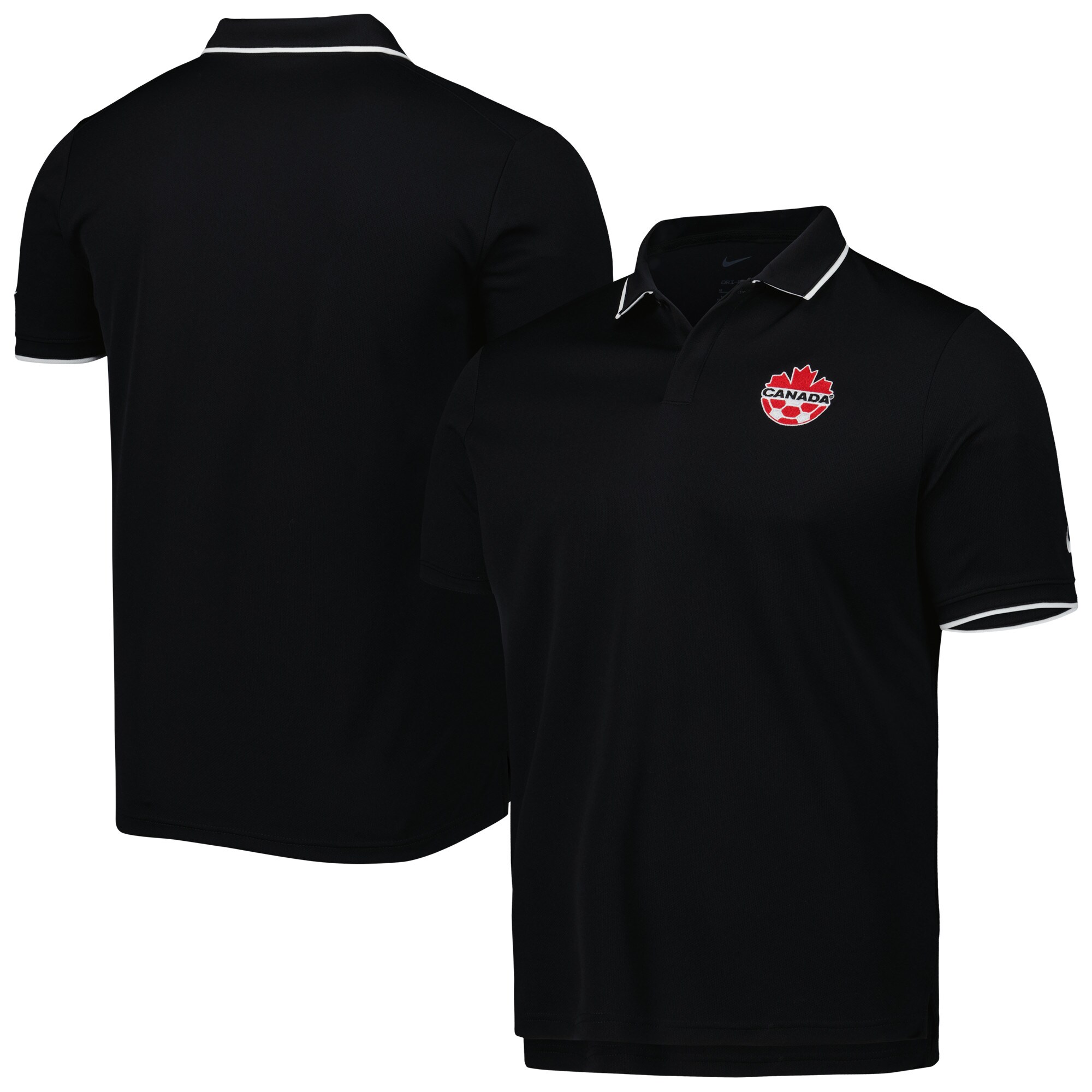canada soccer nike collegiate polo – black Collection – England Football Jerseys and Shirts