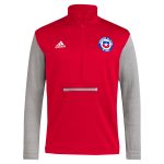 chile national team adidas aeroready half-zip top – red Collection – England Football Jerseys and Shirts