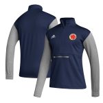colombia national team adidas crest long sleeve half-zip top – navy Collection – England Football Jerseys and Shirts