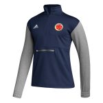 colombia national team adidas crest long sleeve half-zip top – navy Collection – England Football Jerseys and Shirts